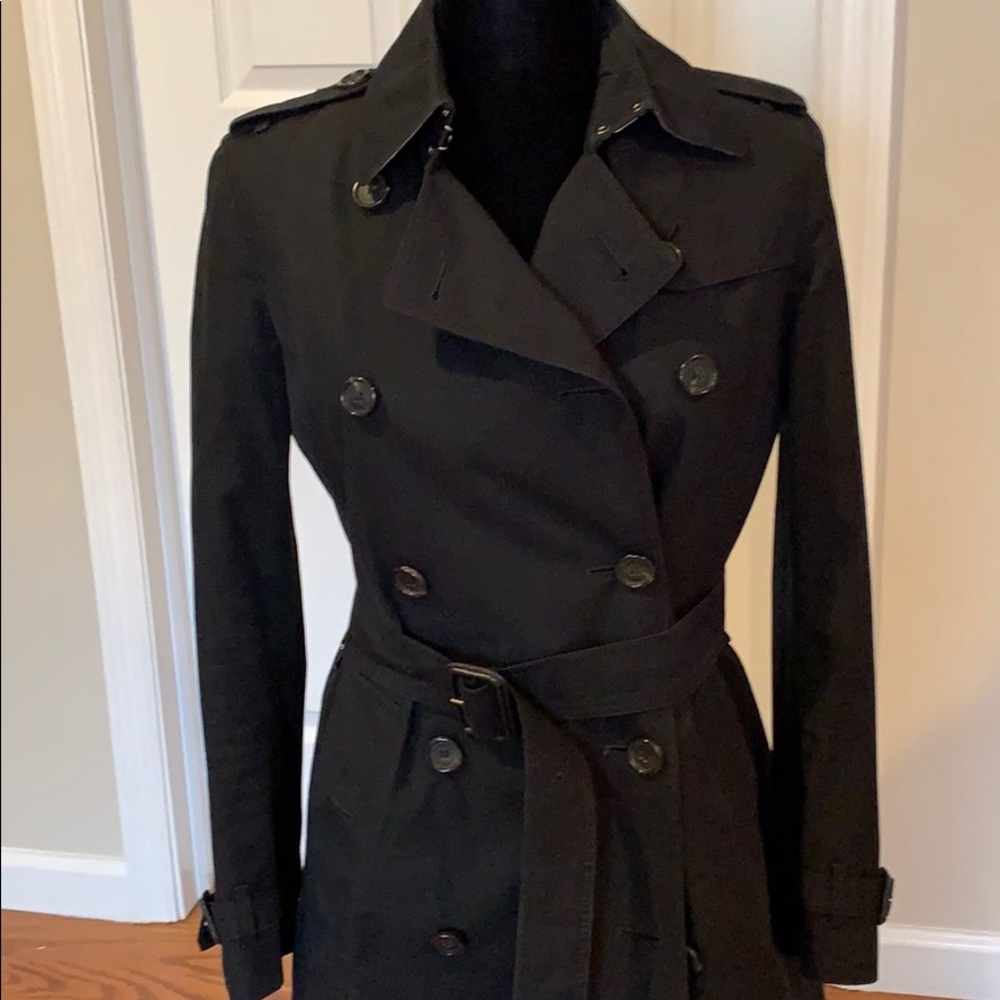 Burberry trench coat.